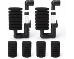 Set van 2 Sponsfilters voor Aquaria, Ideaal voor Biologische en Mechanische Filtratie, Mini Aquarium Filter met Vervangbare Sponsen voor Garnalen, Betta en Nano Bassins