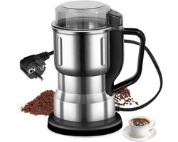 Elektrische koffiemolen, 200 W, koffiemolen, 500 ml koffiemolen van roestvrij staal, voor het malen van koffie, specerijen, noten, peper en suiker