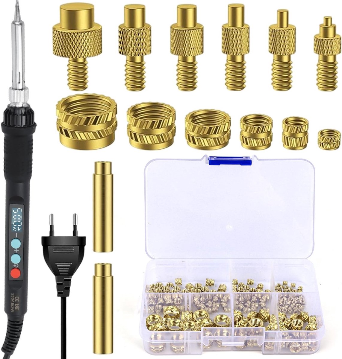 Soldeerbout Set - Reparatieset - Plastic Versterken - Temperatuur Instelbaar - 139 Stuks - Zwart