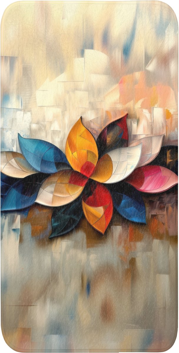 Badmat 60x120 cm - Antislip - Bloem - Abstract - Kleurrijk - Bladeren - Badmatten voor badkamer - Badkamermat - Douchemat - Badkamer mat