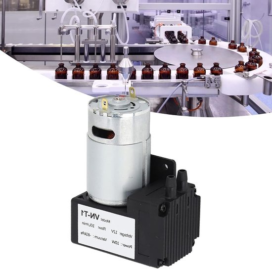 Mini DC Vacuum Pomp 12V/24V, Lage Geluidsproductie, 10 L/Min, Ideaal voor Industrie en Hobby, 81 kPa, Inclusief Stroomregelaar van Merkloos — afbeelding 5