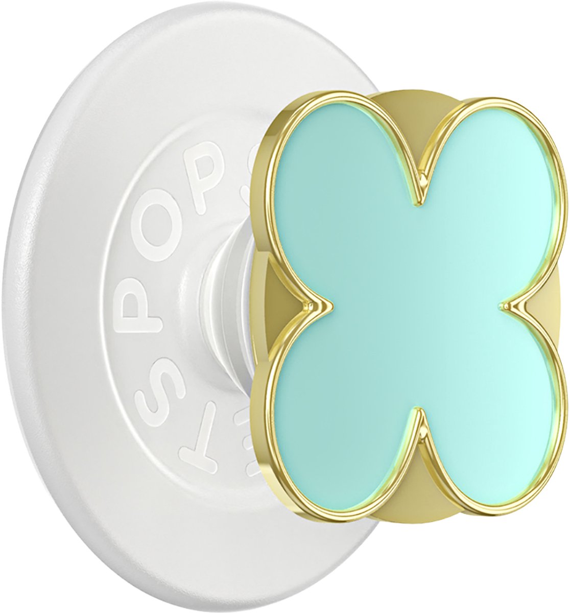 PopSockets, Smartphone PopGrip Premium Enamel Klaver Motief Stevige Bevestiging, Groen