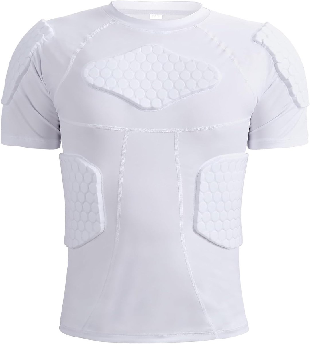 Ademende Compressie Shirt voor Mannen met Schokbescherming voor Sporten zoals Voetbal, Basketbal en Fietsen
