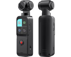 5K lichaamscamera met externe microfoon, zakcamera met 270° draaibare lens, EIS-beeldstabilisatie, WiFi-appbediening, geschikt voor vloggen, sport, wetshandhaving en reizen.