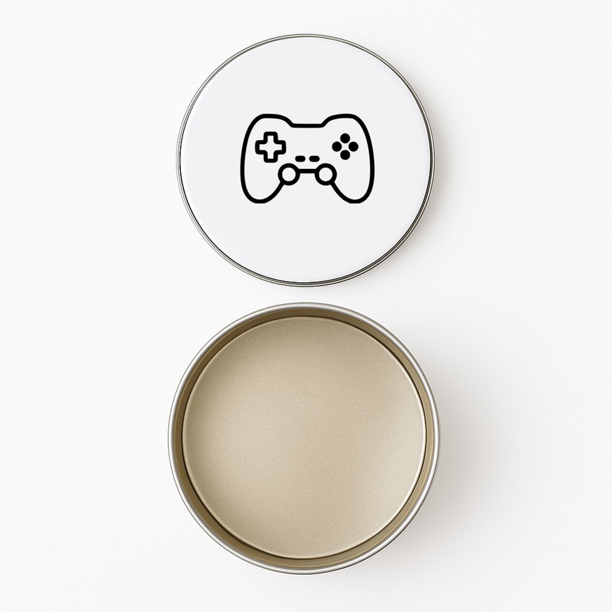 Hacebo® - Controller koektrommel rond - Gamer - de echte gamers - koekblik – koektrommels – bewaarblik - snoeptrommel - game on - koek trommel - Ø 15 CM