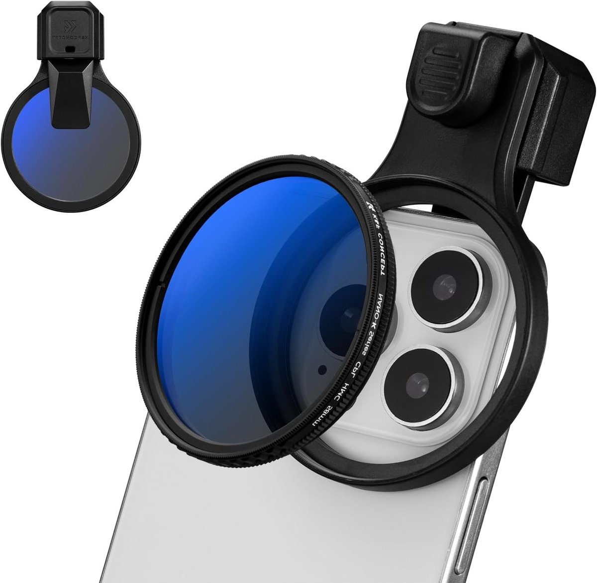 CPL Clip-on filter 58mm voor camera's - Verminder reflecties en verbeter kleuren