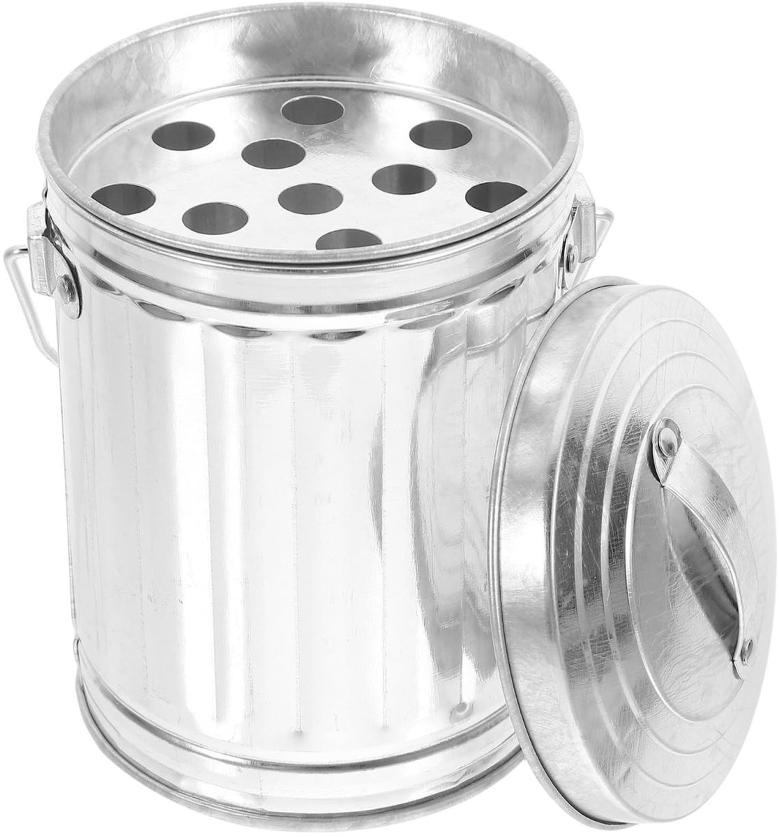 Allecto - Mini Bureau Vuilnisbak - Decoratief - 11 x 7,8 cm - Moderne Stijl - Praktisch voor Kantoor - Compact - Met Deksel