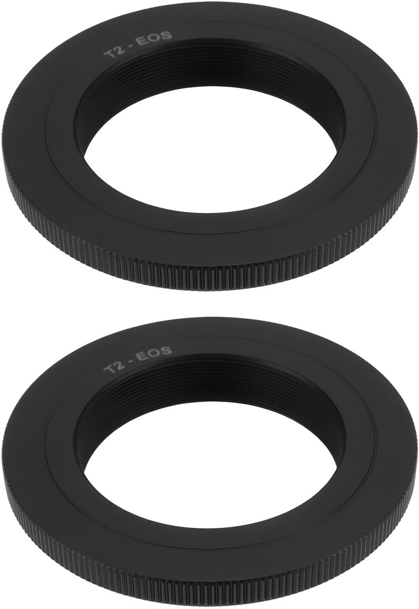 Allecto - Lens Mount Adapter - T/T2 - 2x T/T2 Adapter - Zwart - Compatibel met Canon - Geschikt voor diverse lenzen
