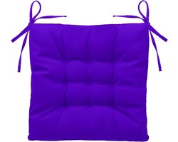 Insun Tufted Chair Cushions Outdoor Indoor Seat Cushions with Bands Chair Cushions Waterproof for Porch Kitchen Office Garden Purple 16 x 16 Inch Set of 1