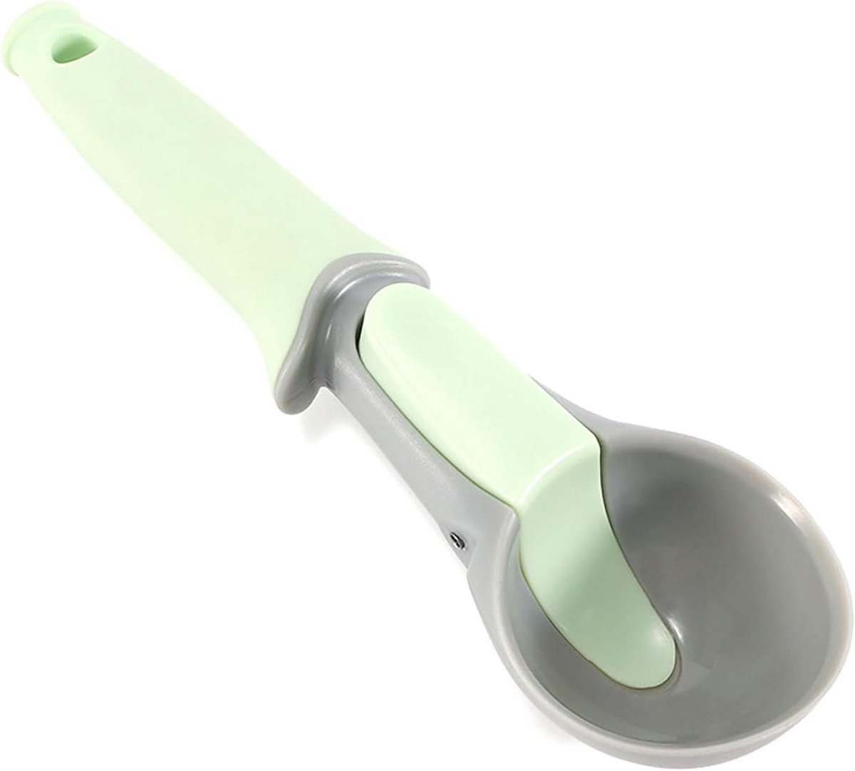 IJsschep Lepel - Fruit Schep - Keuken Buiten - Halfrond Vorm - 20 cm Lengte - Groen Grijs