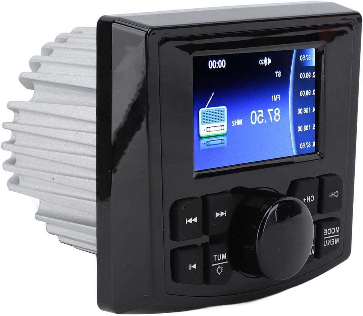 Bluetooth Marifoon Speler - MP5 Audio Systeem - Watersport Audio - Volledig Waterdicht Touchscreen - 14x14x14 cm - Zwart