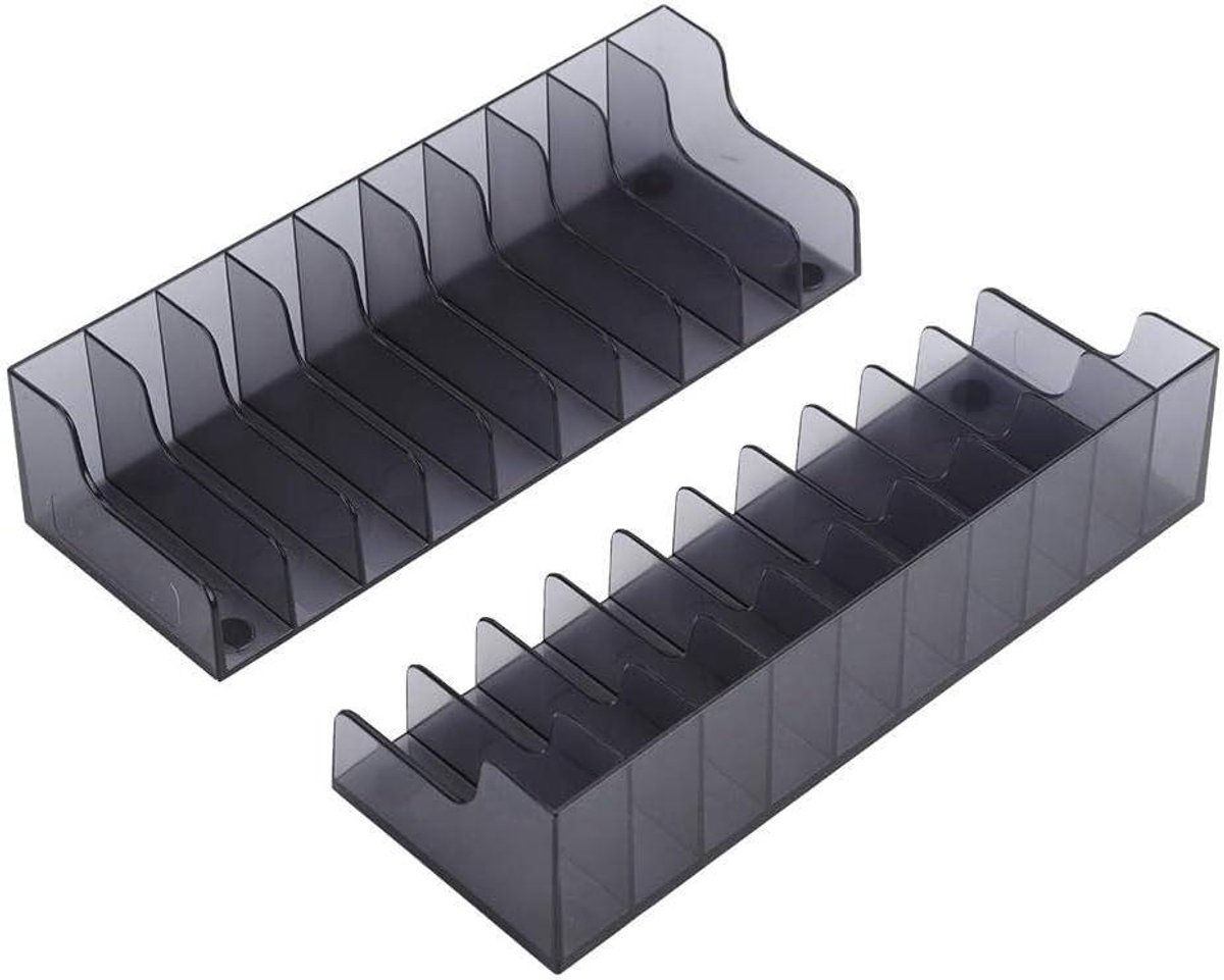 Wendry 2 stuks speel-cd-opslagstandaard, hoogwaardige speelkaartenbox met grote capaciteit, corrosiebestendige, duurzame cd-geheugenhouder voor /Slim/PRO