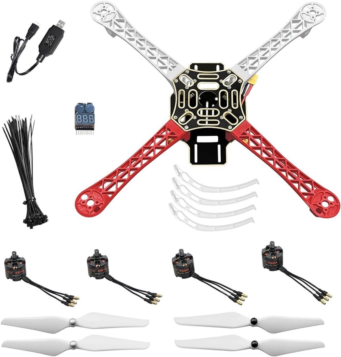 Drone Bouwpakket - Quadcopter Kit - Hobby Project - Ruimte voor Componenten - 450mm Wielbasis