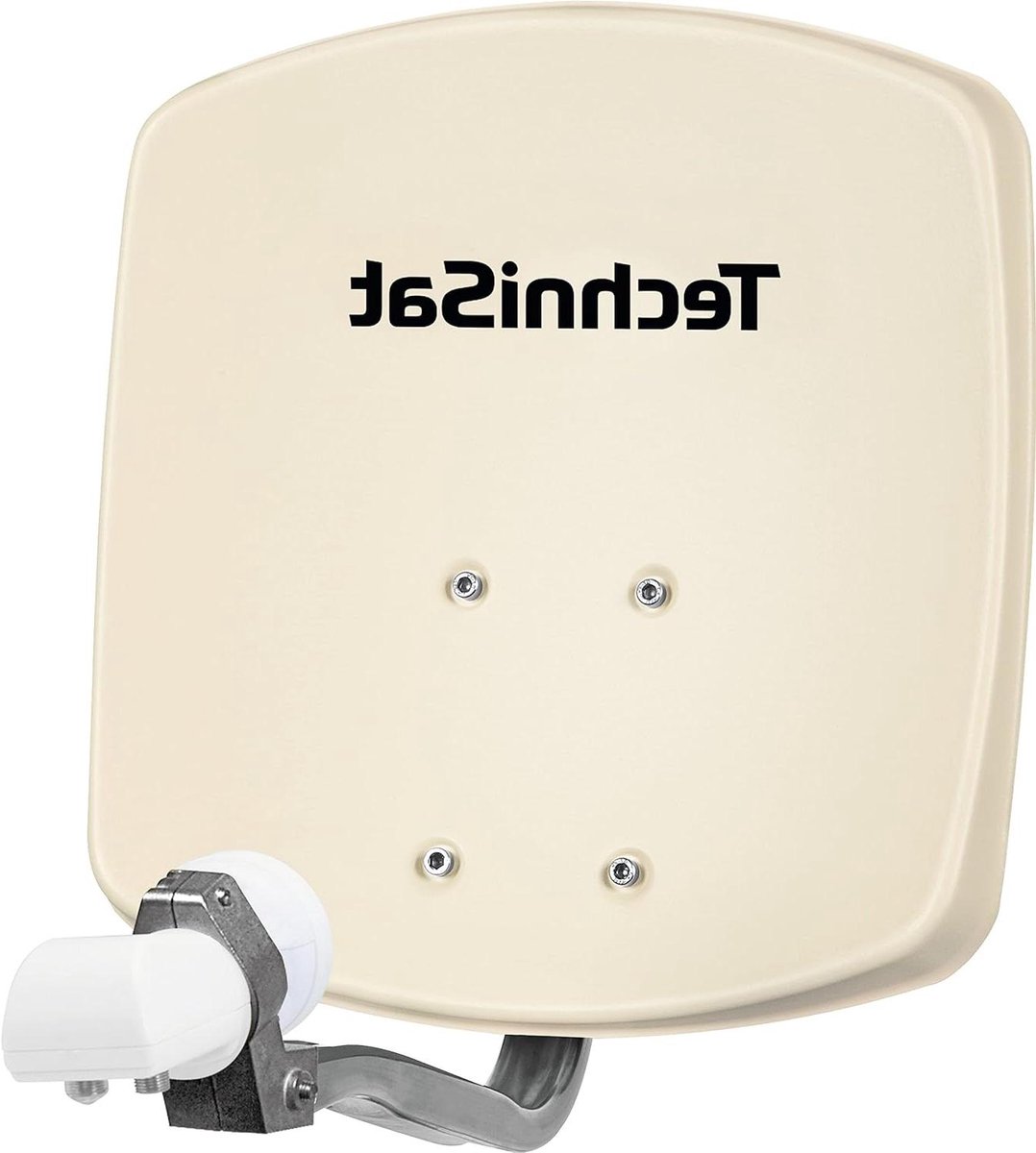 Satellietkom - Satelliet schotel - Ontvangst Digitale TV - Compact formaat - 33 cm - Beige