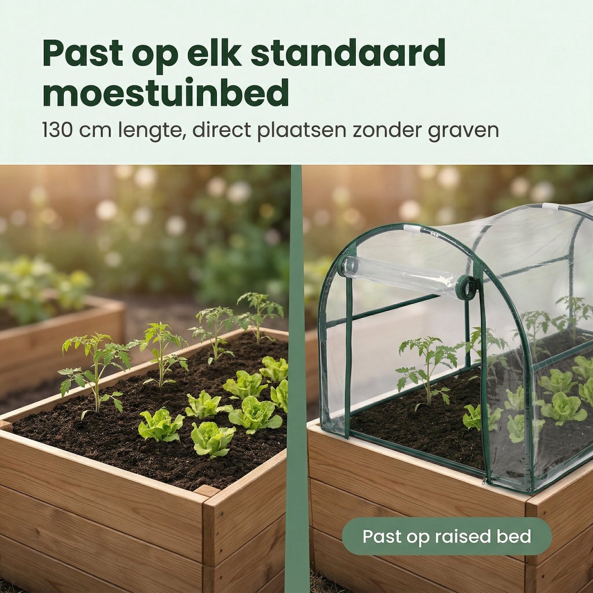 Lomera Kweekkas - Tunnelkas - Broeikas - Tuinkas - Foliekas - Kweektunnel - Folietunnel - Kas - Plantenkas - Kweektent - Tomatenkas - Tunnelserre - Serre - Tuintunnel voor Moestuin met Rits voor Groenten en Kruiden - Hobbykas - Tuin – foto 7