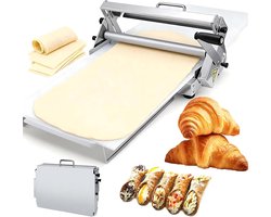 Deeguitrolmachine Handmatig - Deegroller Deegpers - Bakkerij Pizza - Opvouwbaar Ruimtebesparend - 600x300mm Werkblad