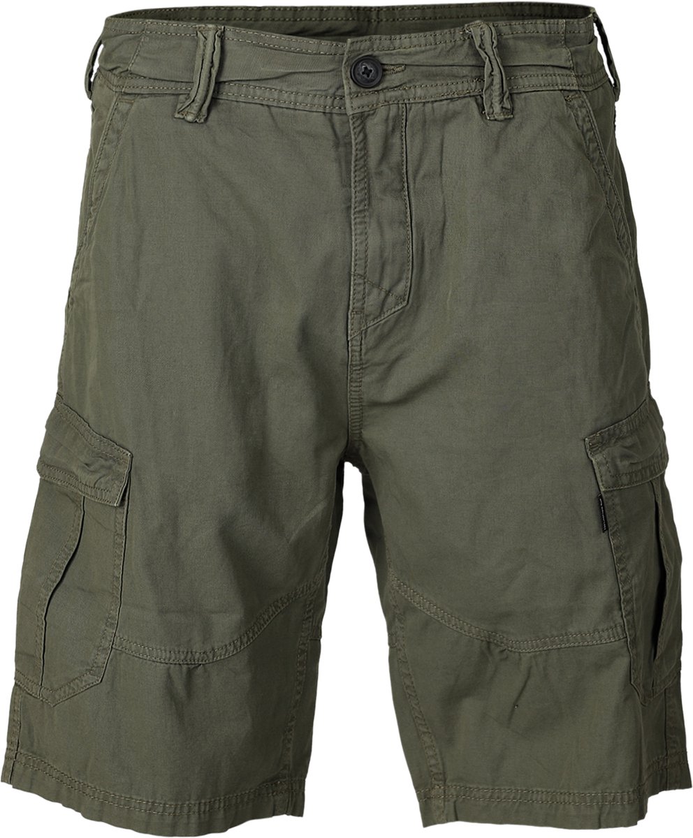 Brunotti Caldo-N Wandelbroek Army Korte Broek Heren met Zakken Cargo Broek 100% Katoen Groen