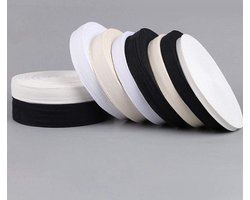 MoonyLI Katoenen keperband, visgraatband, 1 cm, dikke band, doe-het-zelf katoenen riem voor veters