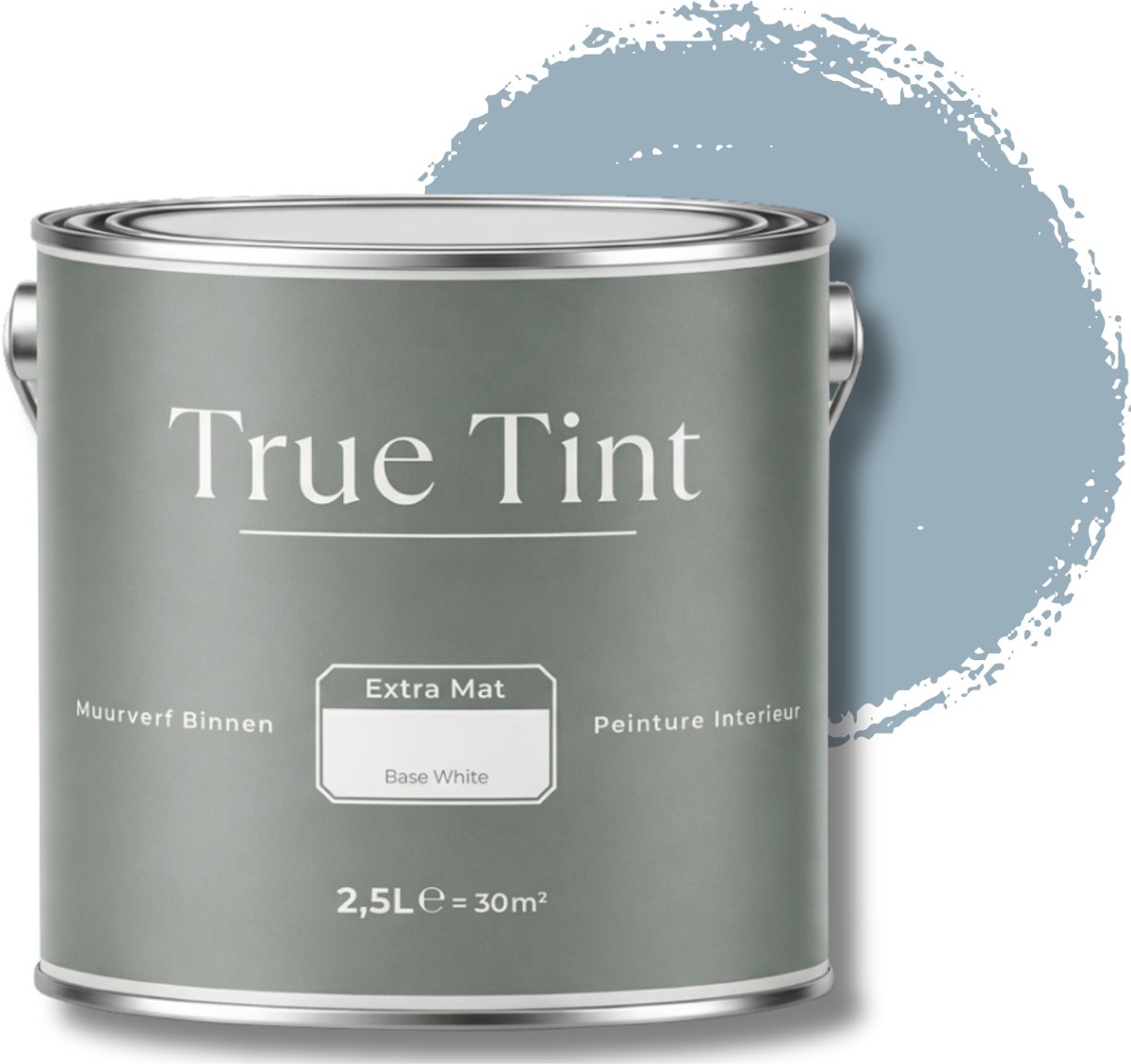 True Tint Muurverf Mat - Coastal Blue - 2,5 L - The Coastal Calm Collection - Blauwe Muurverf - Rendement 30m² - Matte Muurverf - Mengverf