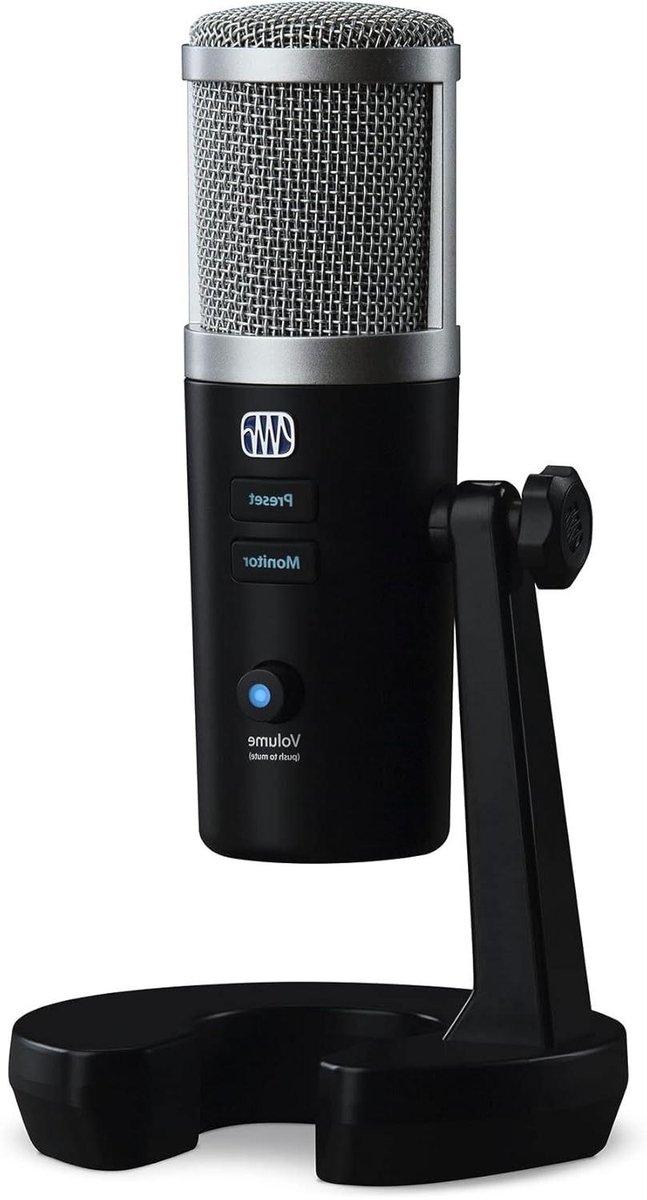PreSonus Revelator USB-condensatormicrofoon met softwarebundel voor podcasting, opname, live streaming, met ingebouwde stemeffecten plus loopback-mixer voor gamen en interviews via Skype Zoom Discord