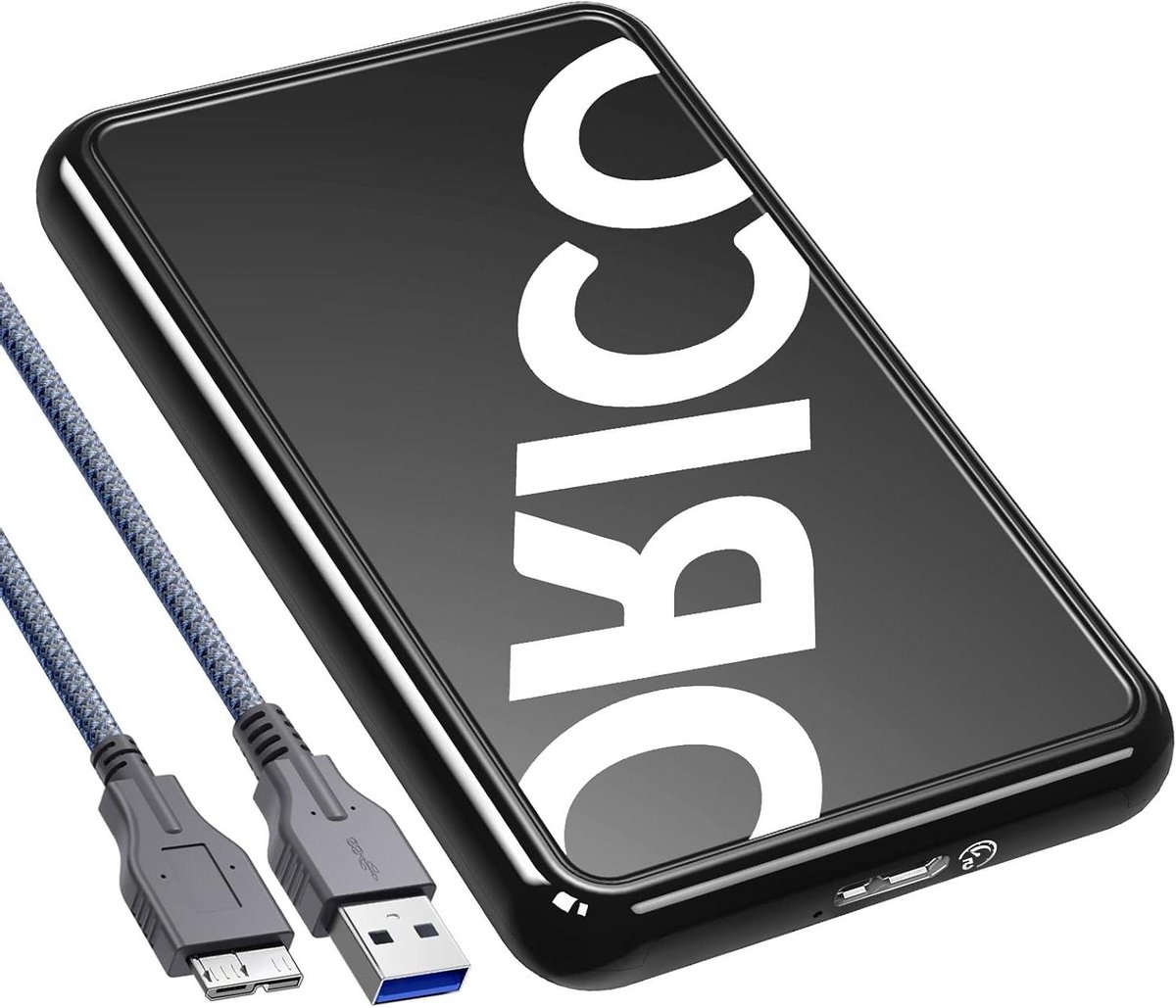 Harde schijf behuizing - Externe behuizing SSD - Opslag uitbreiden - Gereedschapsloze installatie - 25 inch - Zwart