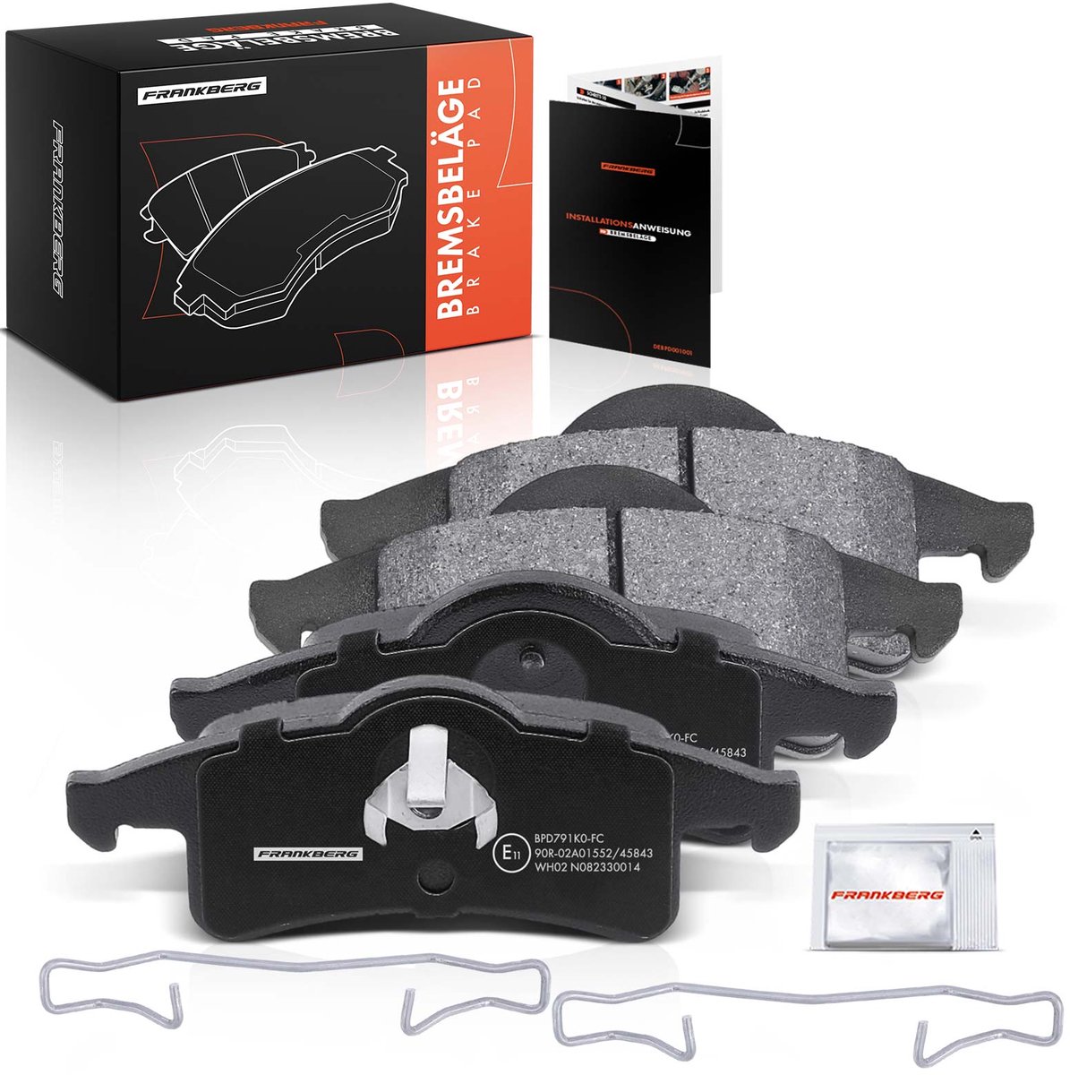 Frankberg 4x Remblokken Achteras voor Jeep