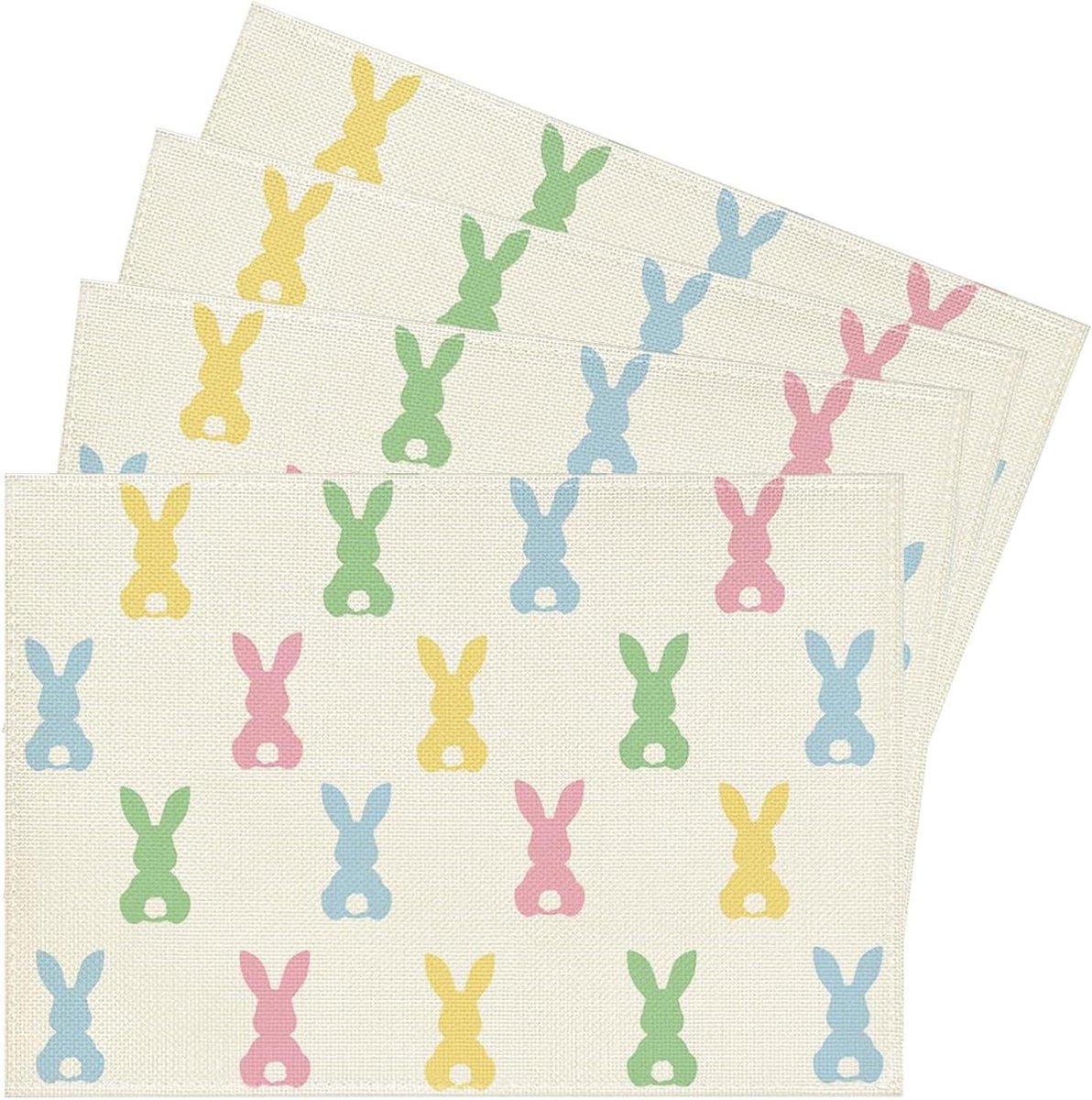 Paas placemats - Paastafelmatten - Paasfeest decoratie - Set van 4 designs - 30 x 45 cm