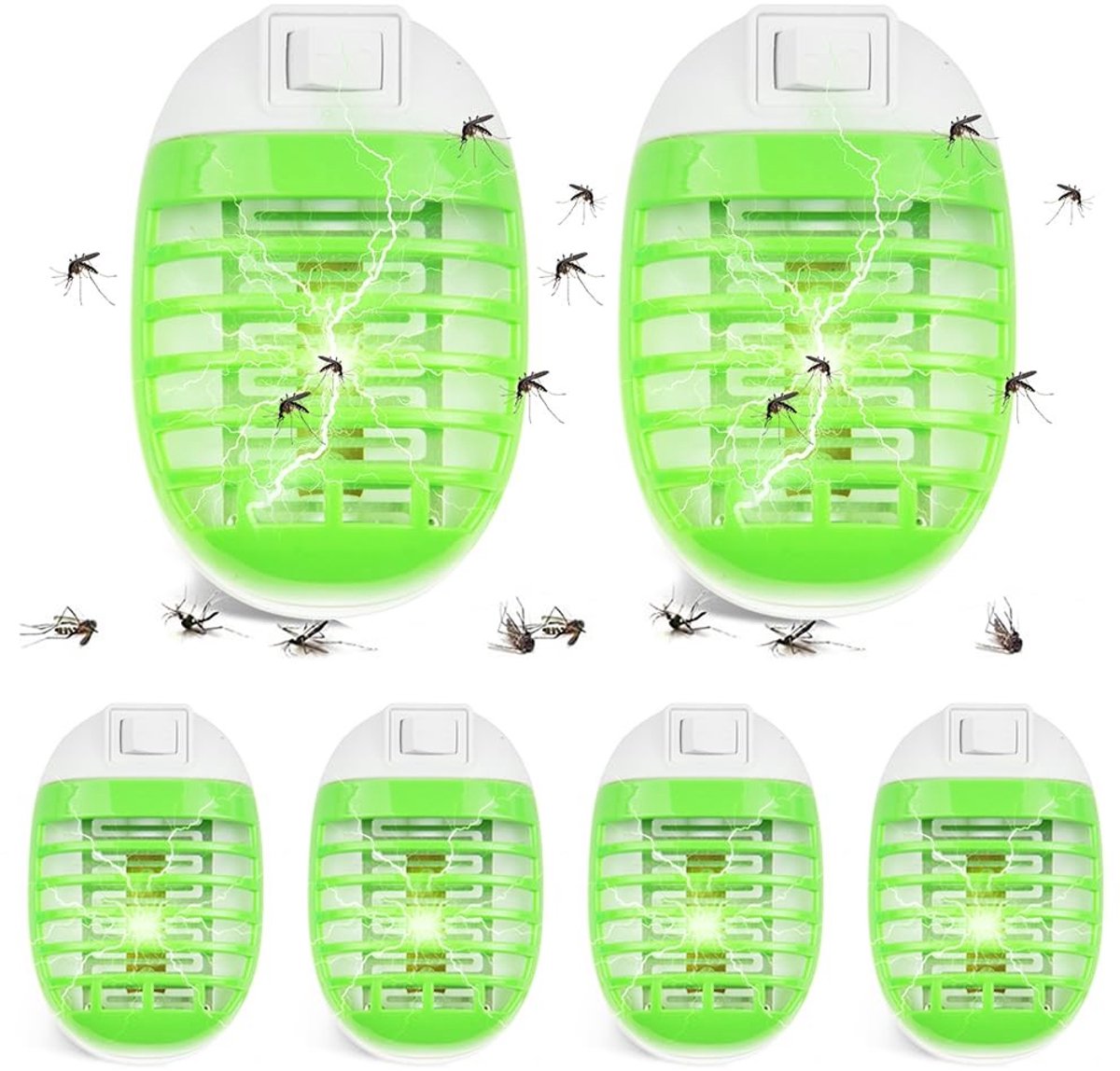 Pack van 4 Elektrische Insectenbestrijders met UV-Licht voor Binnengebruik