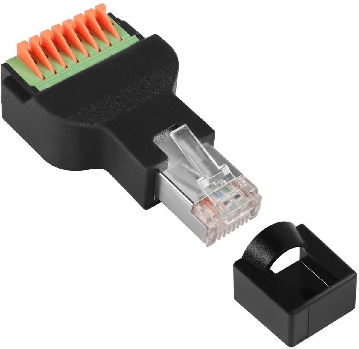 QIANRENON RJ45 Plug - Soldervrije Adapter voor Snelle Verbinding met 8-Pins Terminal