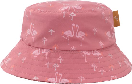Fresk UV 50+ Zonnehoed voor kinderen 74 – Beschermende Reishoed – Hoofdbescherming Meisjes - Oudroze - Flamingo