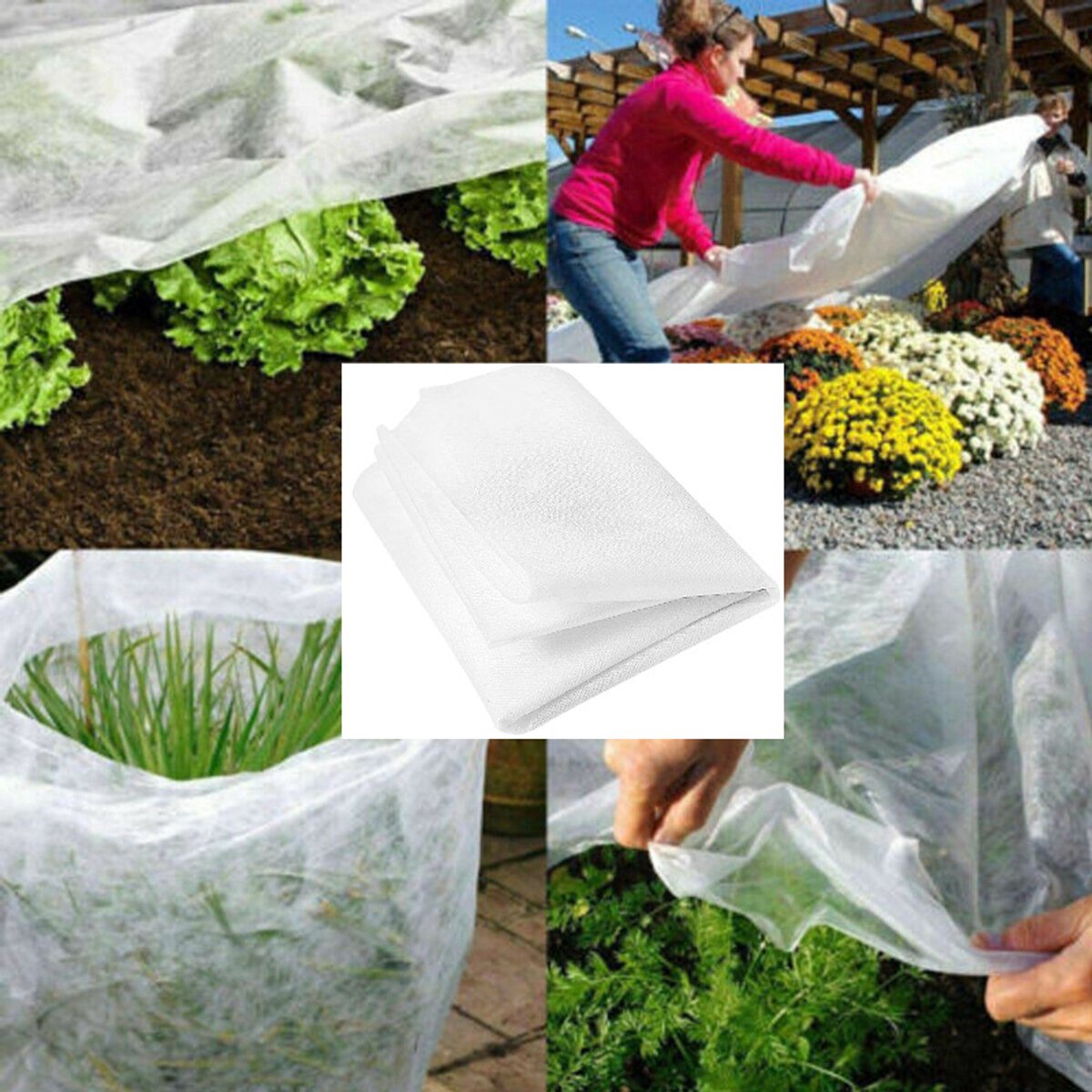 Witte Anti-Vriesdoek voor Planten, 3x10m Ongeweven Beschermdoek