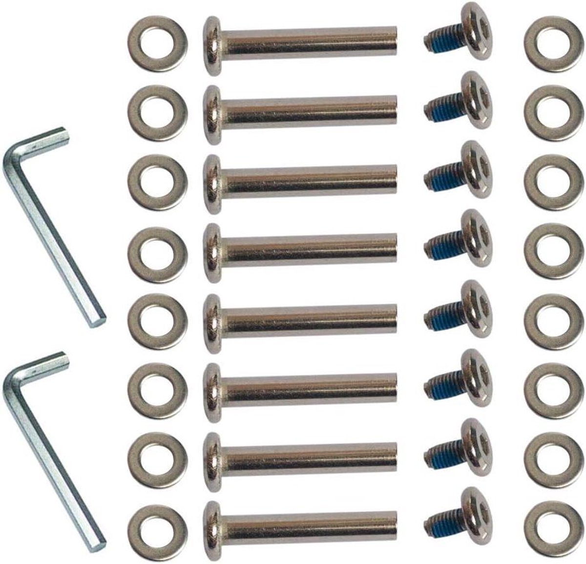 Inline Skate Wielassen Skate Onderdelen Skeeler Onderhoud Zilverkleurig Metaal 36 mm