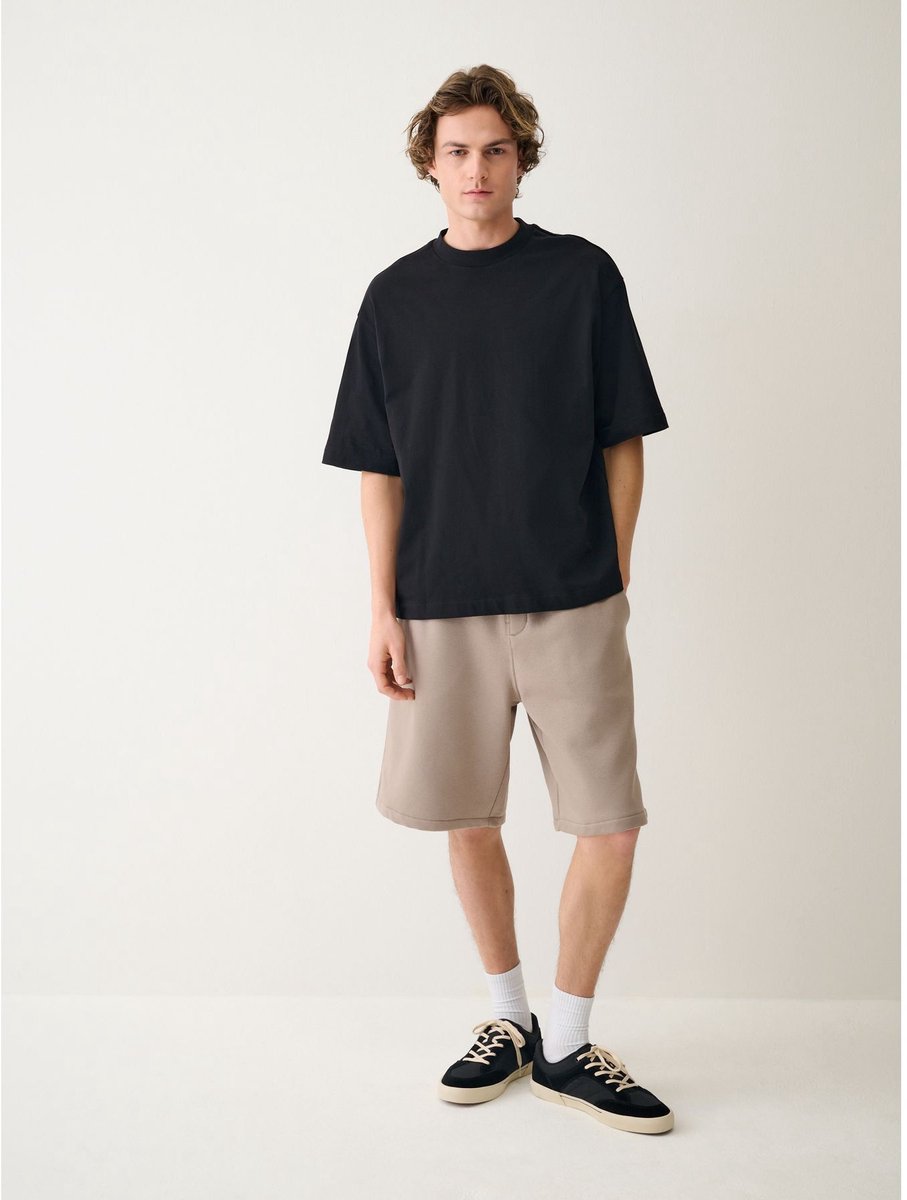 Next - Heren - Jersey jortshort - Bruin