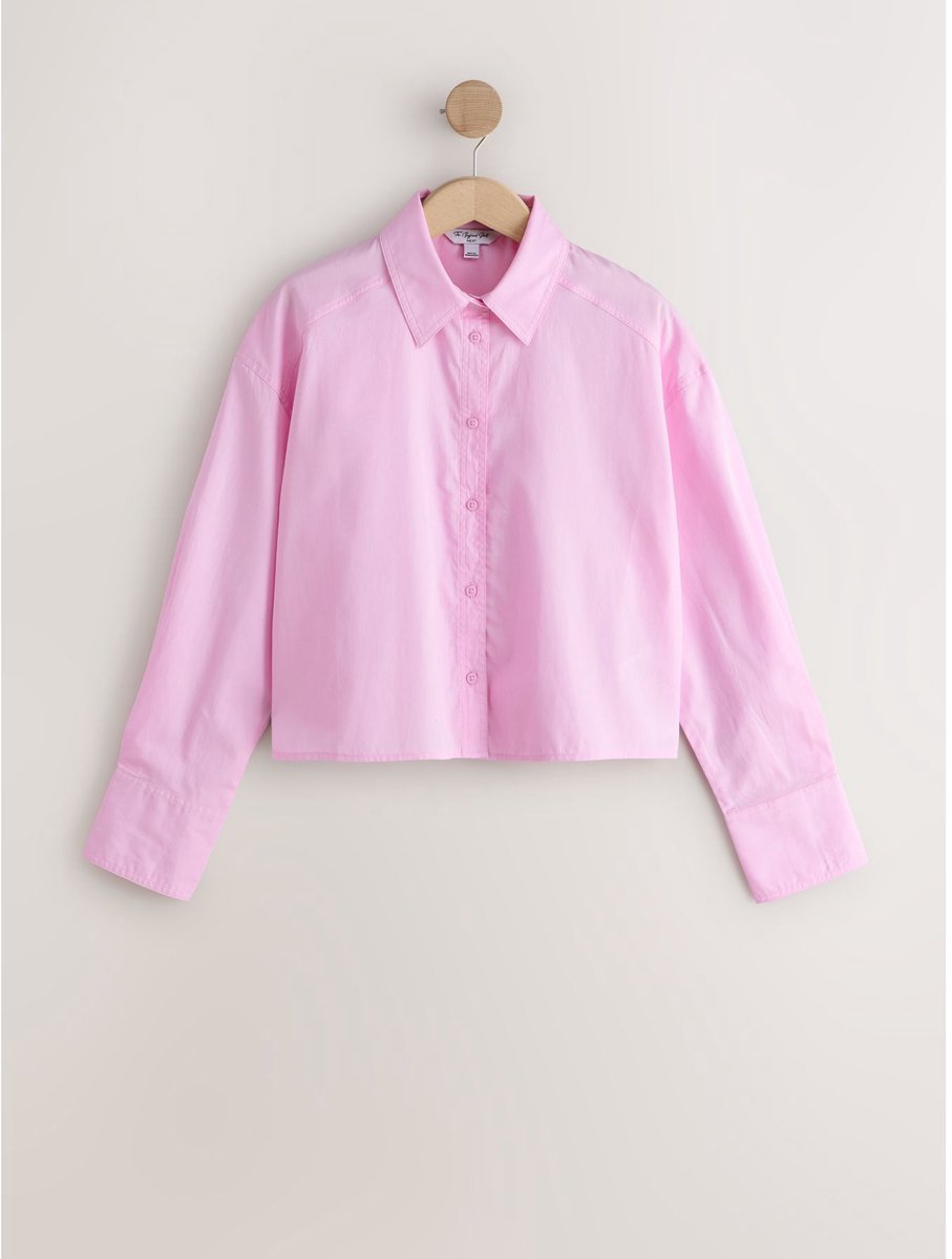 Next - Dames - Cropped oversized boyfriend-overhemd - Roze
