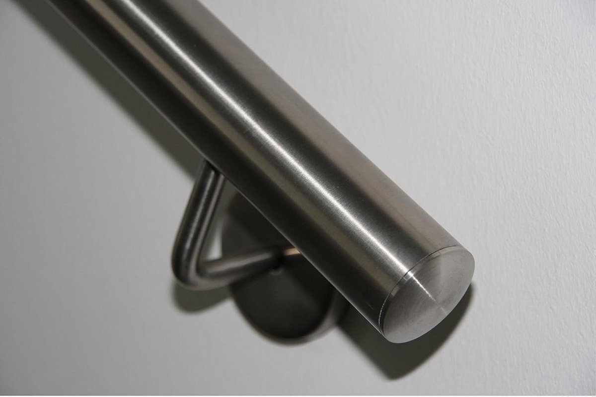 Metalen Trapleuning - Wandsteun Handgreep - Veiligheid Thuis - Vast Gelaste Steunen - 180 cm - Metaal