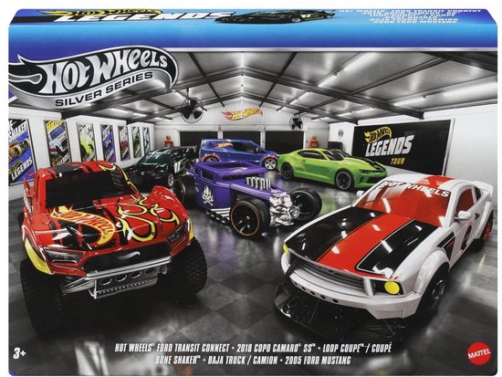 Voitures et camions jouets en métal Hot Wheels - Ensemble de 6 véhicules HW Legends