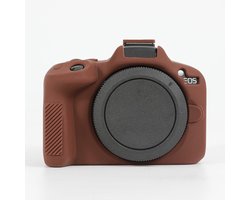 Zachte siliconen beschermhoes Geschikt voor Canon EOS R50 camera, lichtgewicht en draagbaar, bruin, cameratas