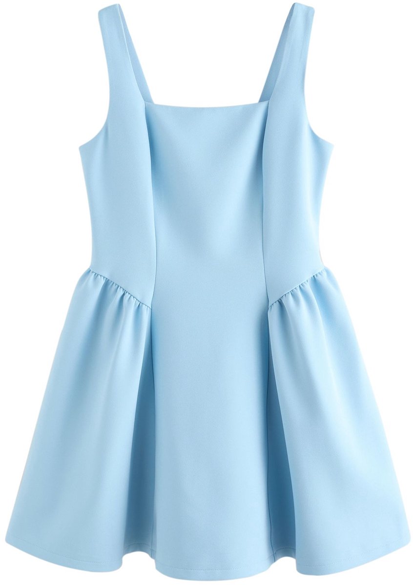 Next - Dames - Mini-feestjurk met getailleerde taille - Blauw