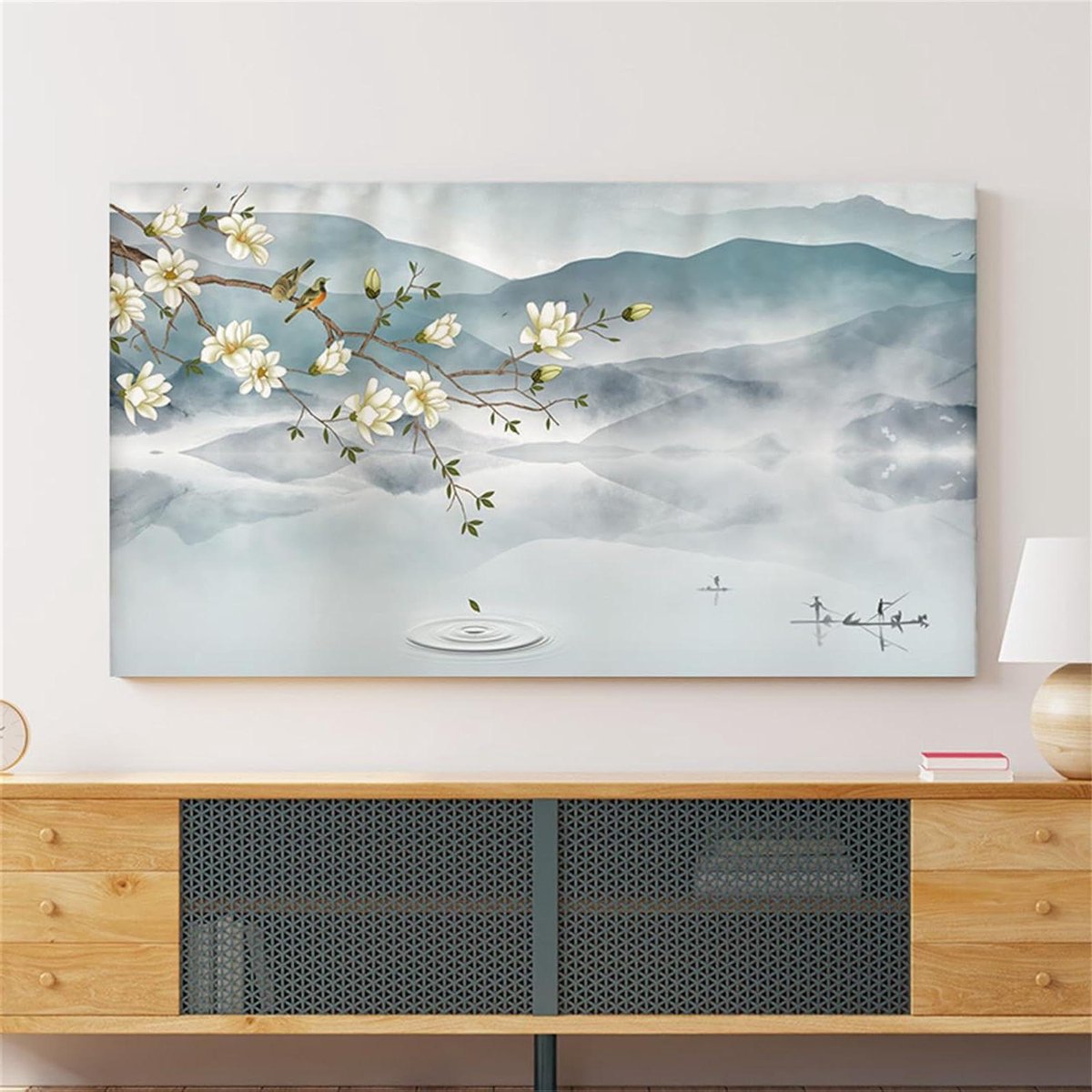 TV Beschermhoes - Schermhoes Stofhoes - TV Beschermen - All-Inclusive Ontwerp - 24 Inch - Inkt Schilderij 3