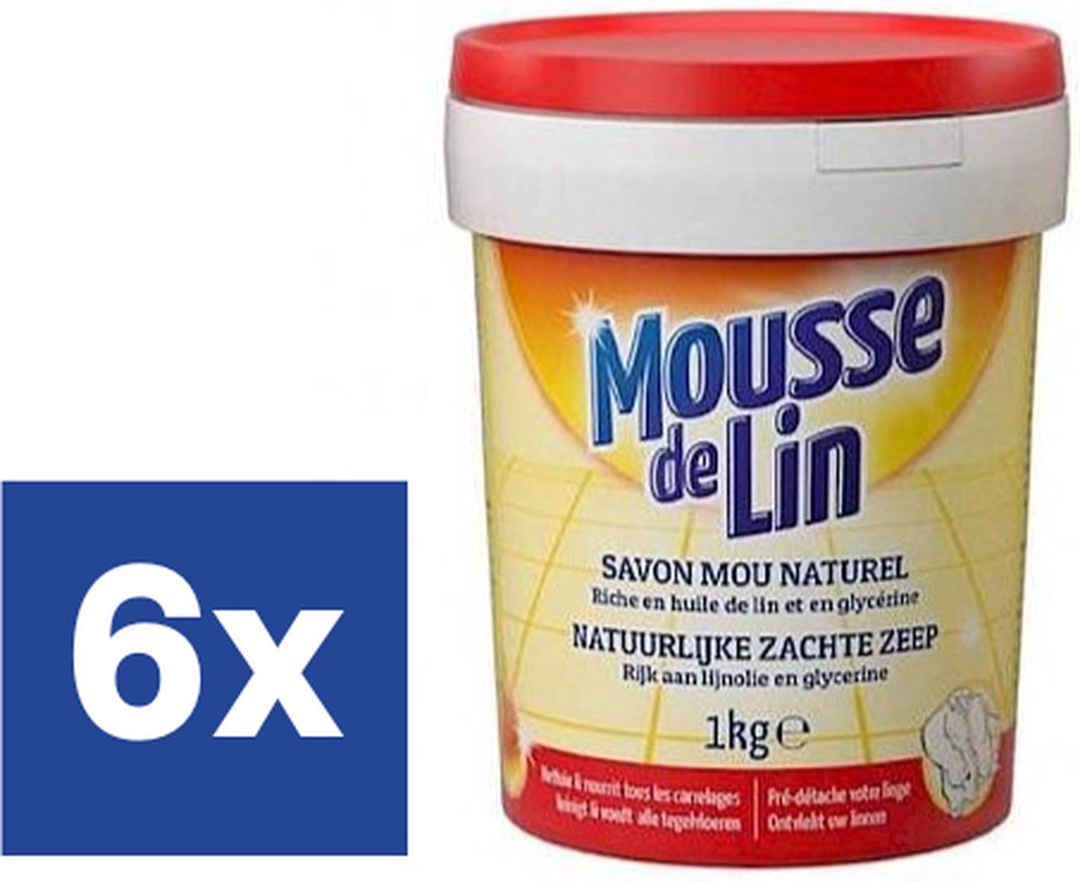 Mousse de Lin Natuurlijke zachte zeep - 6 x 1 kg