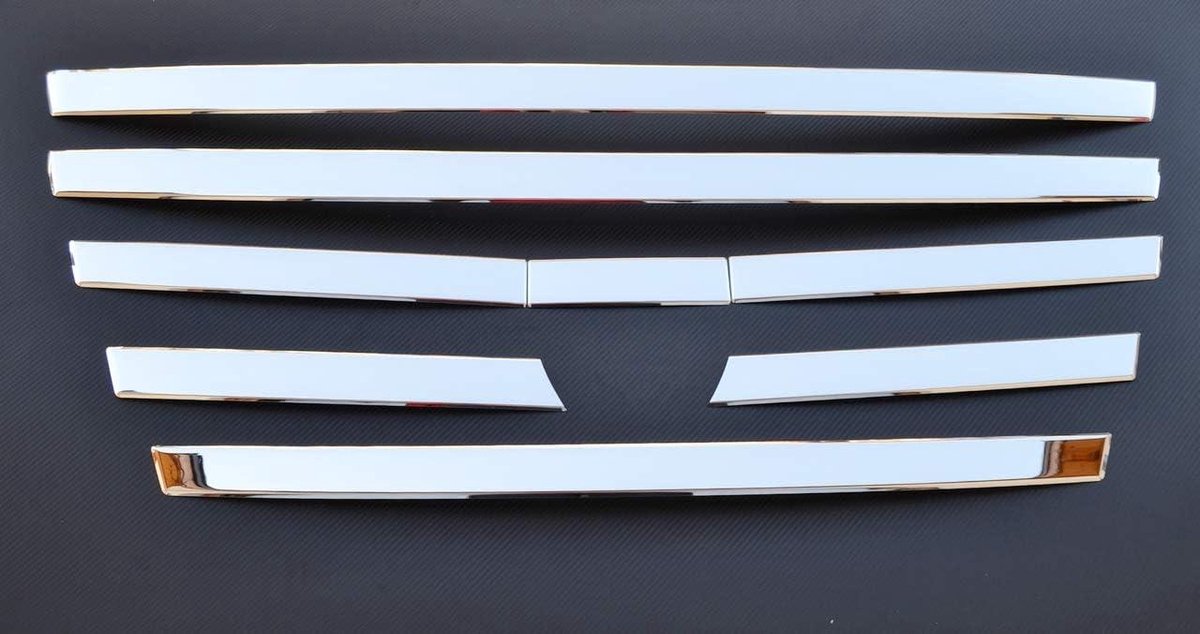 Grill Decoraties - Truck Accessoires - Voertuig Styling - Spiegelgepolijst RVS - 18 Delige Set - Zilver