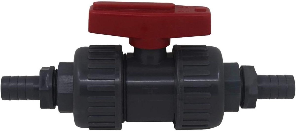 Kogelkraan PVC - Afsluitventiel - Waterleiding Afsluiten - Binnendraad - 32 mm - Grijs