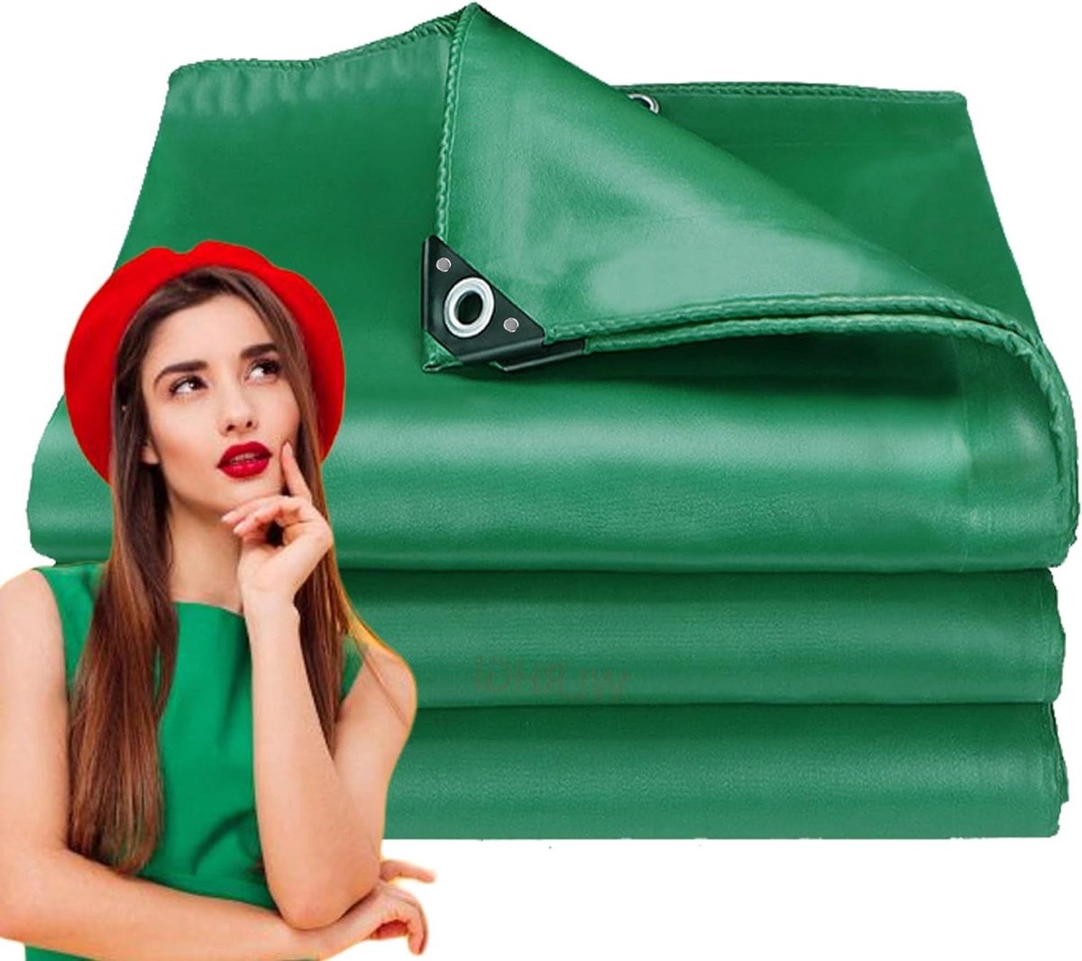 Multifunctioneel Dekzeil - Beschermhoes Zeil - Objecten Afdekken - UV- en Waterbestendig - 4.5 x 5 m - Groen