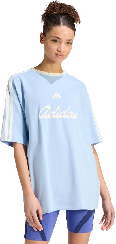 Adidas Sportswear Lux Tiro Loose Graphic T-Shirt - Dames - Blauw