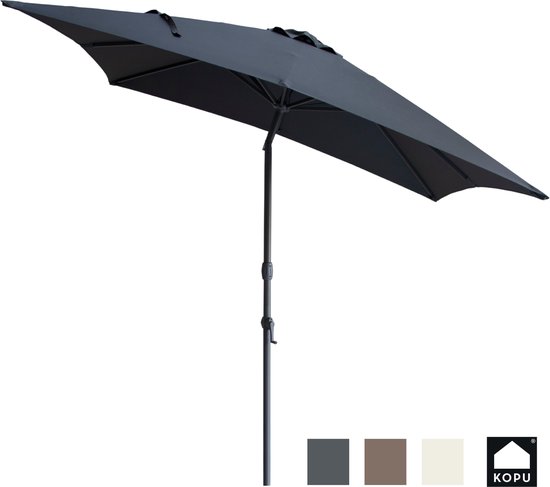Parasol carré gris 230x230 cm.