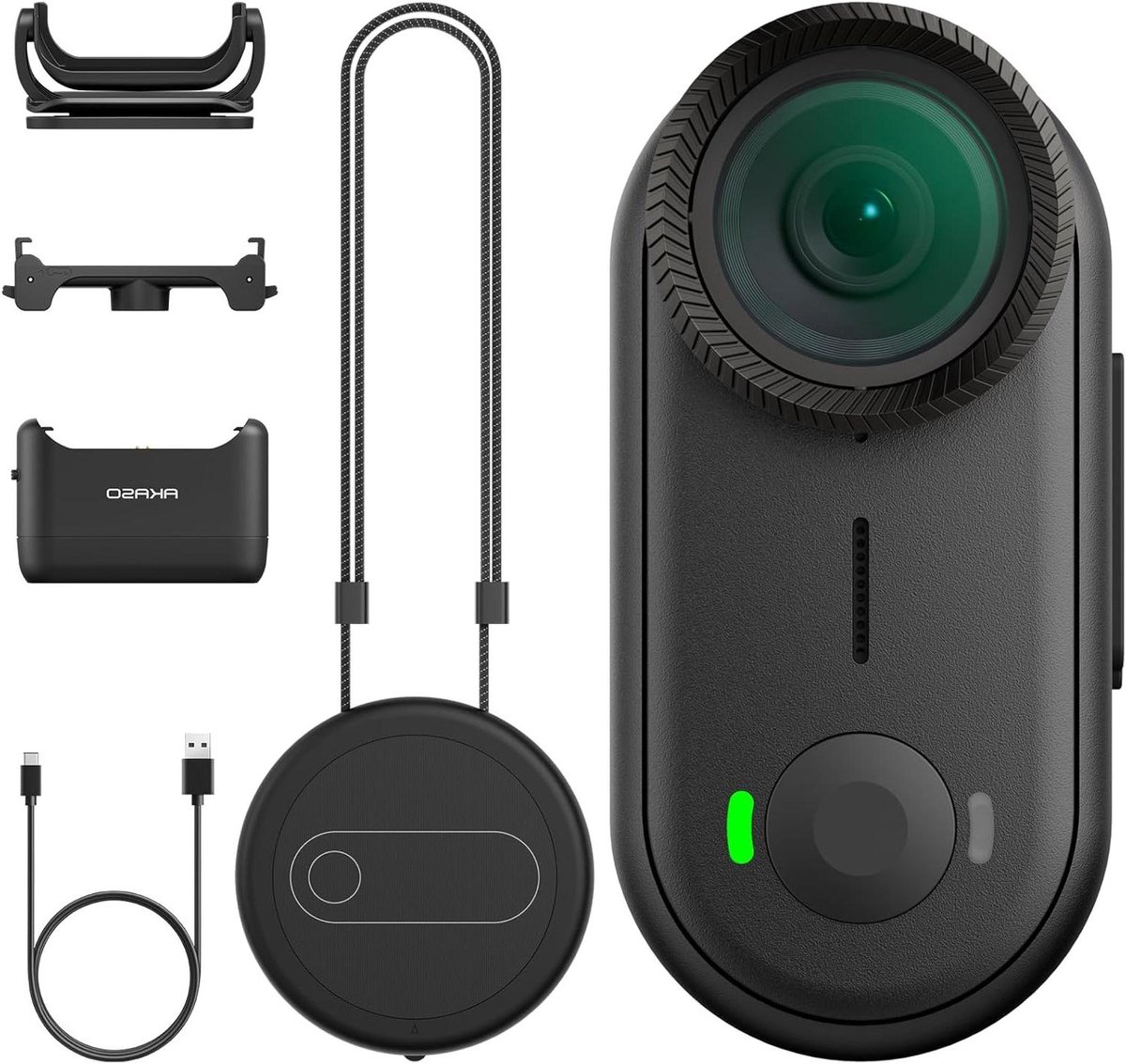 Mini Actiecamera - Draagbare Vlogcamera - Sport en Vlogs - 3 Meter Waterdicht - 64 GB - Zwart