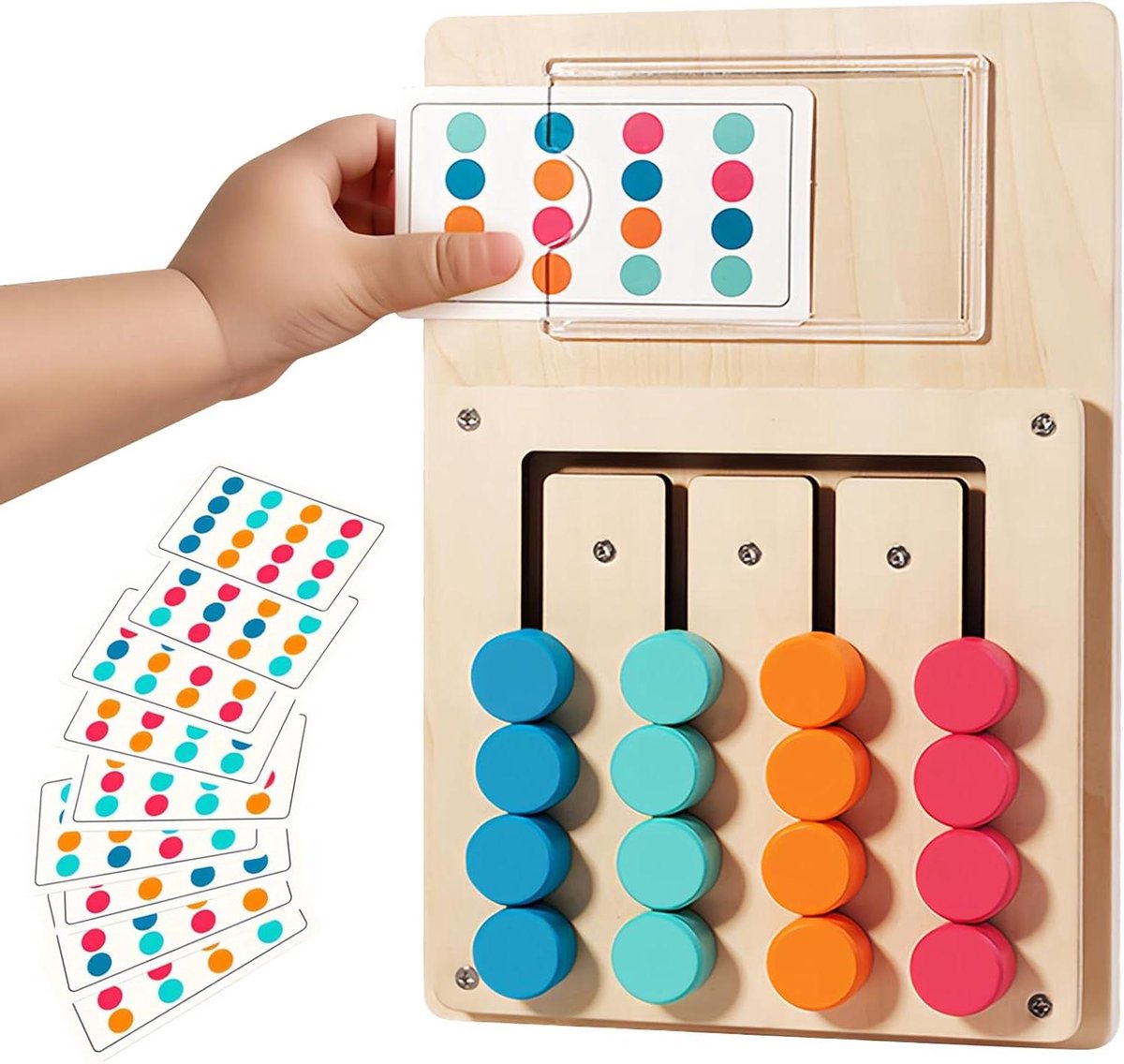 Geheugenspel Hout - Cognitief Spel - Mentale Training - Veilig Ontwerp - 12 Kaarten - Veelkleurig