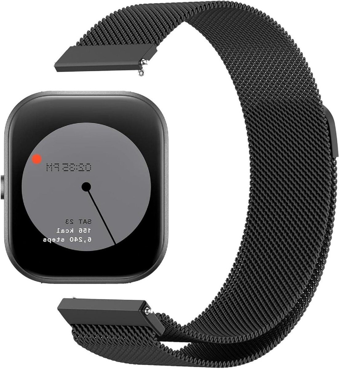 Horlogeband - Smartwatch band - Dagelijks gebruik - Magnetische sluiting - 22mm - Zwart