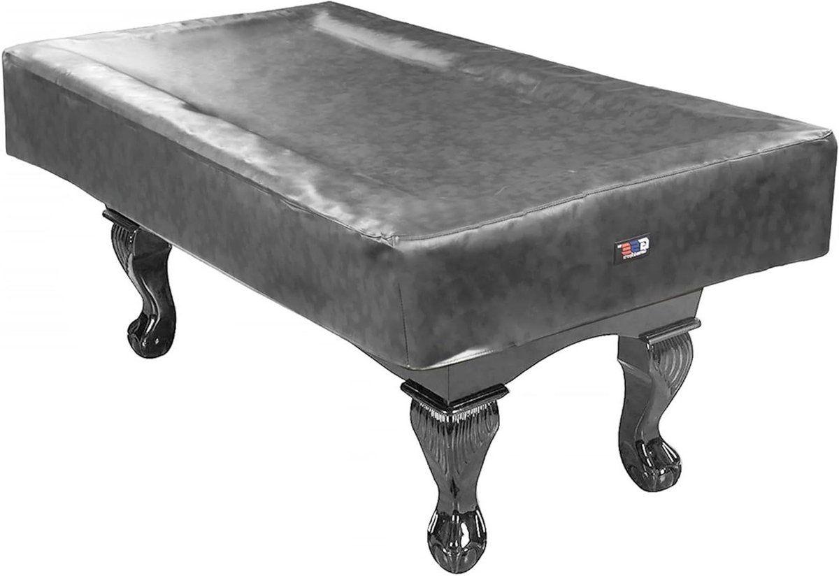 Pooltafelhoes - Tafelbeschermer - Tafel Beschermen - Stevig Kunstleer - 9ft - Grijs