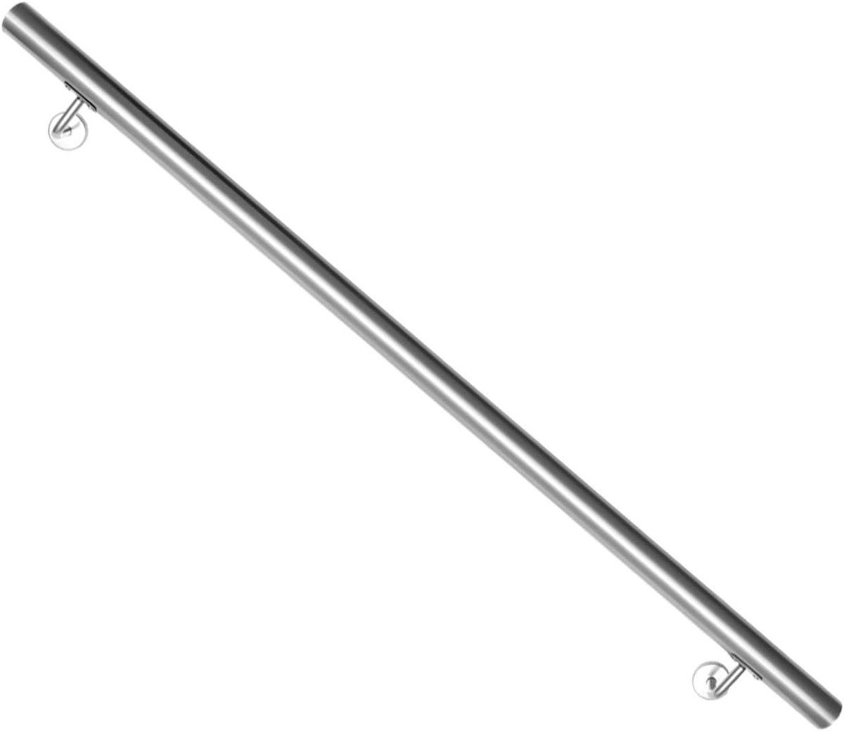 Roestvrijstalen trapleuning - Wandsteun - Veilig traplopen - Weerbestendig materiaal - 140 cm lengte - Zilver